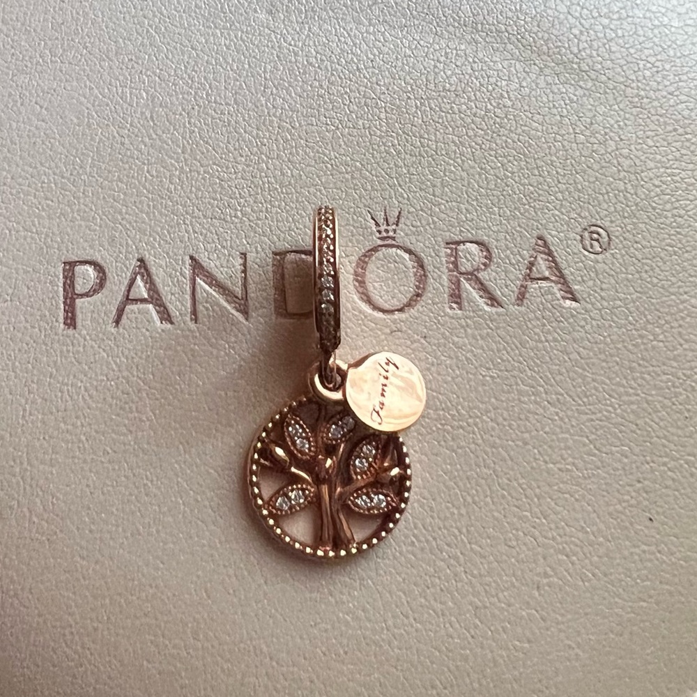 Pandora Rose Sparkling Family Tree Dangle Charm